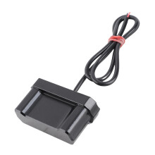 Universale Motorradkennzeichenhalterung mit LED-Rücklicht – Schwarz, 5cm, Weiß