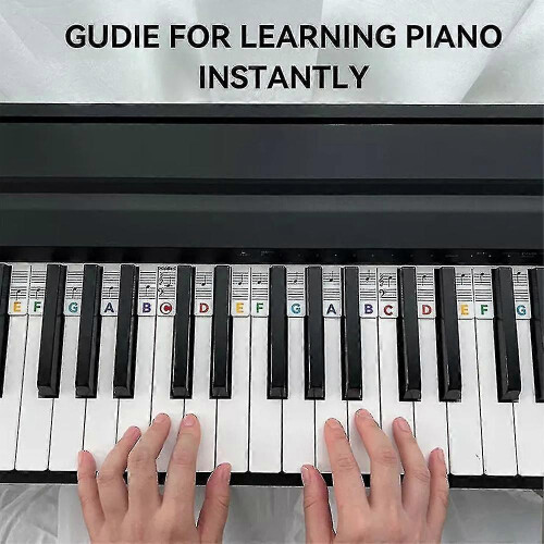 Removable Silicone Piano Keyboard Note Labels Piano Notes Guide Stickers 88 Keys 1