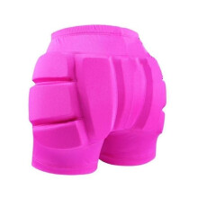 (XL, Pink) Figure Ice Skating Hips Protector Pad with Sports Safety Shorts