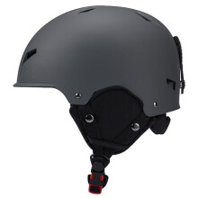 (M, dark gray) Ski Helmet Half-covered Anti-impact for Adult and Kids