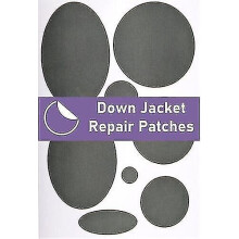 (Dark Grey) Down Jacket Repair Patches, Pre-cut Self-adhesive, Soft, Waterproof