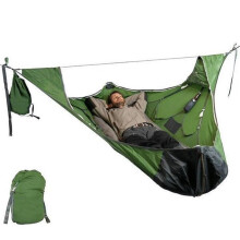 (210cmx70cm, red) Outdoor Camping Hammock with Mosquito Net for Portable Sleeping
