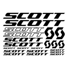 (black) Scott Bike Frame Stickers Decals Sheet