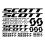 (black) Scott Bike Frame Stickers Decals Sheet 1