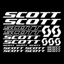(white) Scott Bike Frame Stickers Decals Sheet