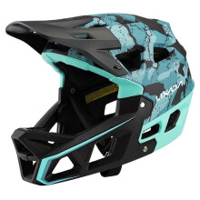 (blue) Full Face Mountain Bike Helmet Adult Racing Downhill MTB Helmet for Mountain Bike