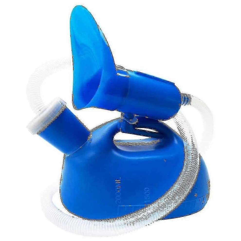 Blue (Blue) Portable Thick Urine Bottle Potty 2000 Ml 47" For Emergency