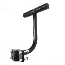(L, black) Kids Safety Armrest Bike Rear Seat, Comfortable Handle Bar Saddle Chair for Cycling