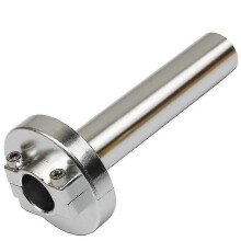 (Silver) CNC Aluminum Multicolor Accelerator Throttle Twist Grips Handlebars Universal for Motorcycle Moped Scooter Bike