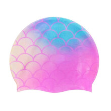(Colorful) Kids Swim Cap Waterproof Bathing Pool Silicone Swimming Caps For Summer Holiday Beach Gifts