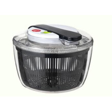 Large Capacity Salad Spinner 21cm with Removable Dual Basket and OneHanded Push Control