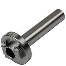 (Gray) CNC Aluminum Multicolor Accelerator Throttle Twist Grips Handlebars Universal for Motorcycle Moped Scooter Bike