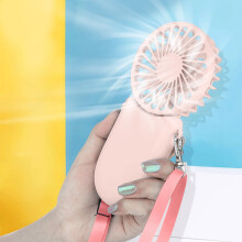 Yonrjhukm Portable Folding Fan with 1200mAh Battery Versatile for Handheld Neck Hanging Desktop Use Silent Design Comfortable and Power Saving