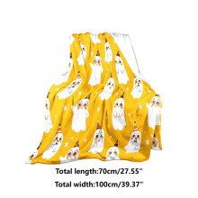 Cyber Monday Deals 2024: Cute Flannel White Ghost Blanket for Halloween Party - Compatible with Holiday Decor