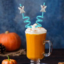 Halloween Decor Clearance: 10pcs Reusable Crazy Straws for Birthday & Halloween Party, Compatible with Kids' Party Supplies