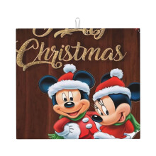Mi-Ckey Mouse Christmas Dish Drying Mat For Kitchen Counter, Microfiber Dish Mat, Fast Absorbent Draining Pad