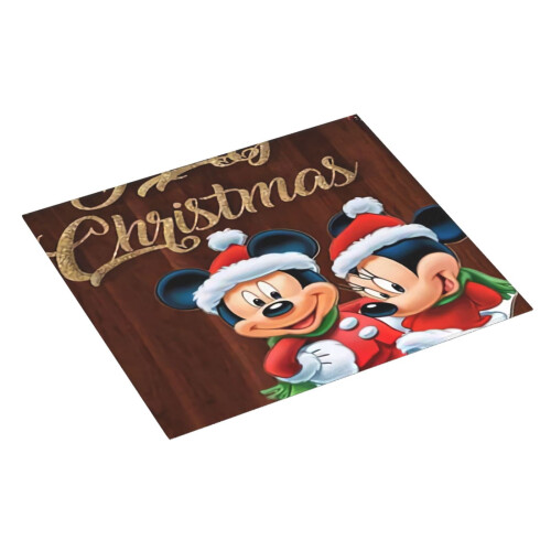 Mi-Ckey Mouse Christmas Dish Drying Mat For Kitchen Counter, Microfiber Dish Mat, Fast Absorbent Draining Pad 1