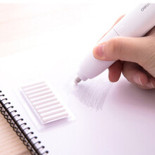 Cailmei Electric Eraser With 10Pcs Rubber Stationery Gift Erasers School Supplies White
