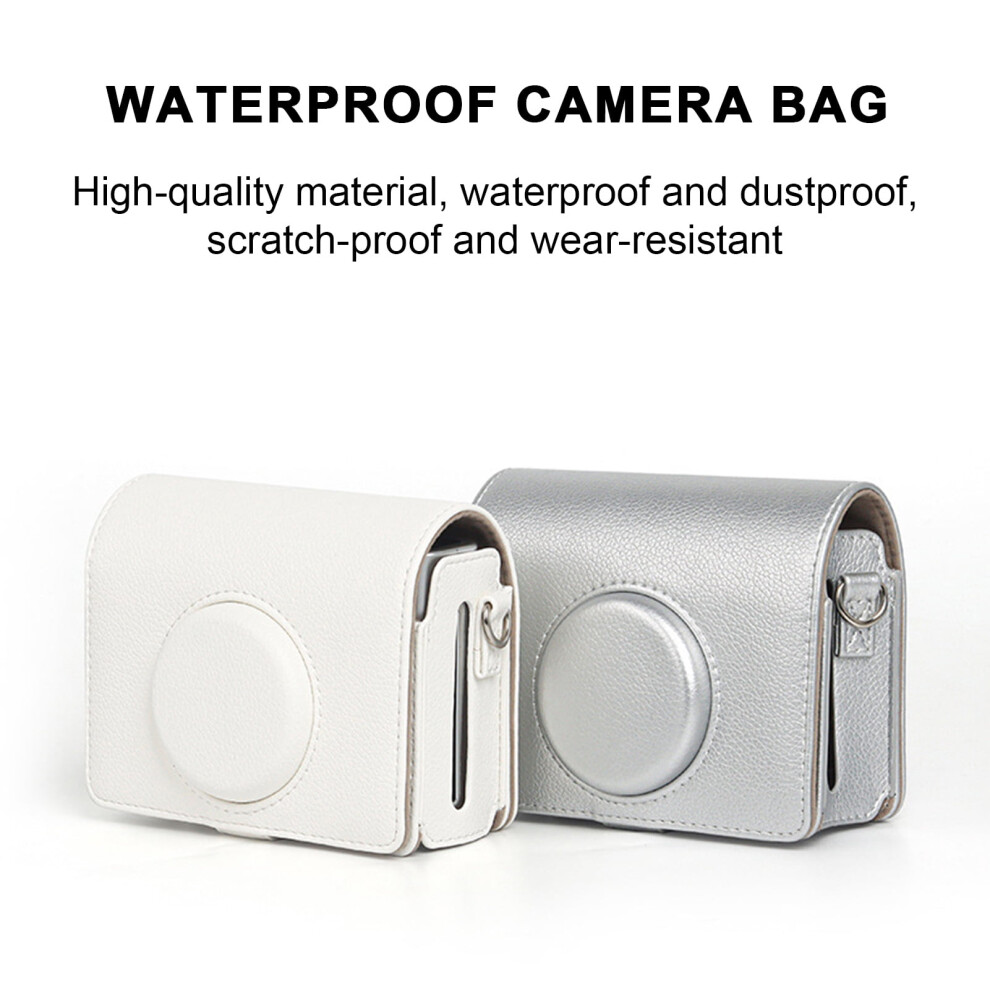 Susuchens Vintage Camera Storage Case Waterproof Dustproof Scratch-Resistant With Carrying Rope Portable Camera Bag For Mini Evo Silver 9389440377189