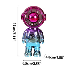 Fnyoxu Portable Two-speed Handheld Fan Electroplating Gradient Color Astronaut Pocket Coolings Fan USB ChargingSilent Mini Desktop Fan