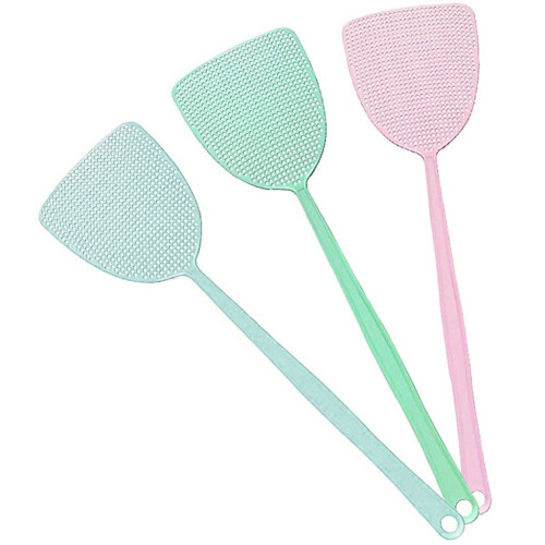 Long Plastic 17.5” Swatter Handle Fly Durable Manual Control 3pcs Tools & Home Improvement 1