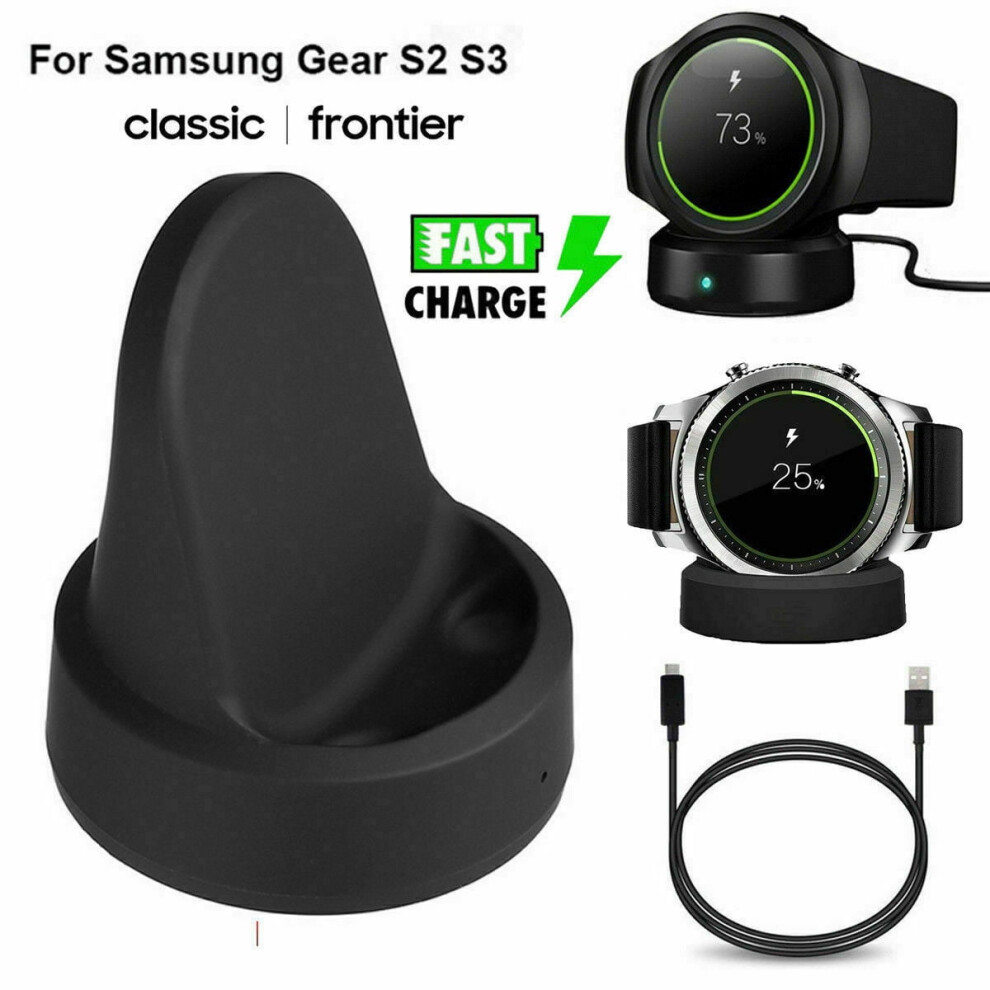 For Compatible With Samsung Qi Wireless Watch Charging Dock Charger Cradle Gear S2 S3 Smartwatch Classic/Frontier 9389440471030