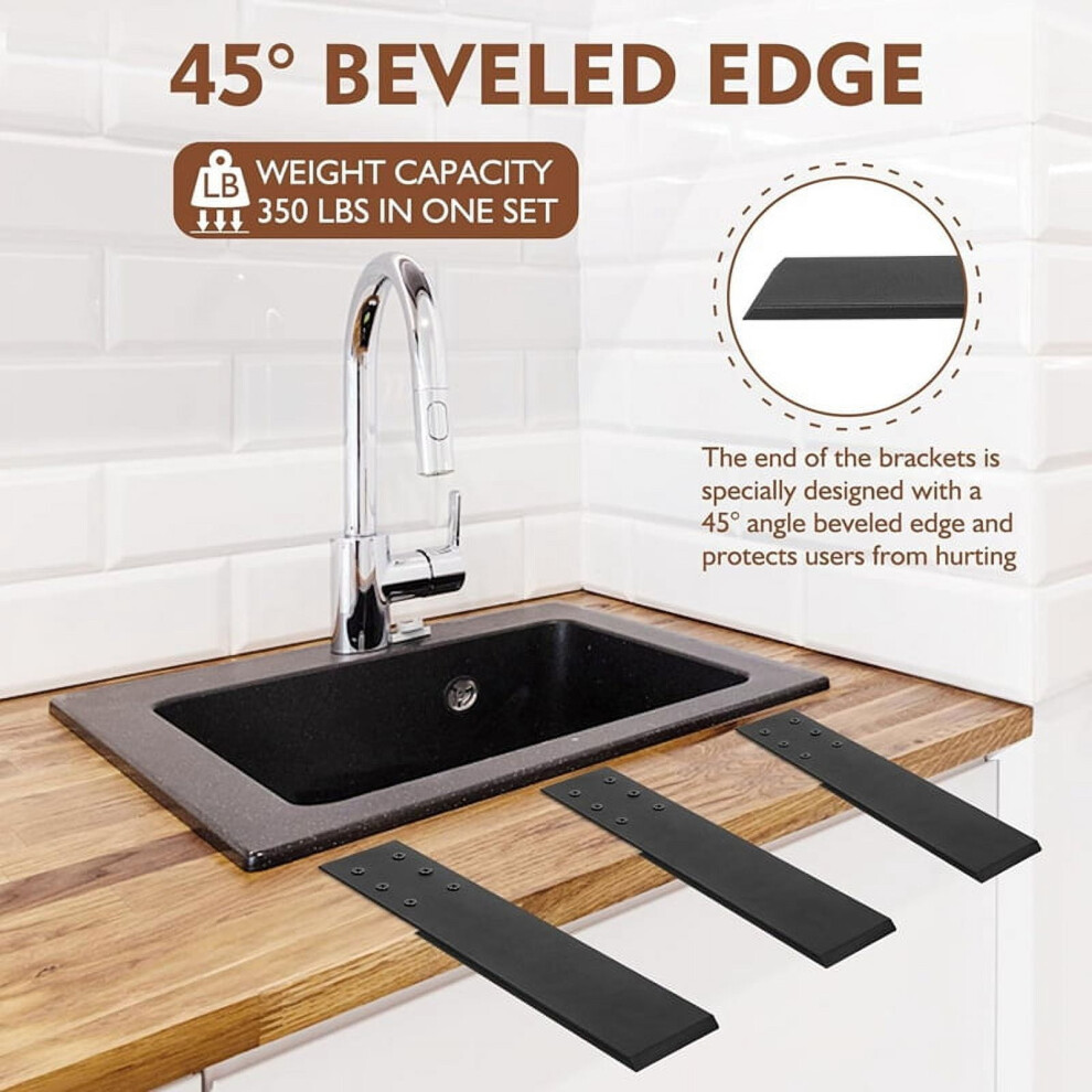 3 Pack Countertop Support Bracket Solid Heavy Duty Knee Wall Hidden Countertop Support Floating Shelf Bracket A 9389440470859
