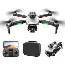 Zeceouar Drone with Camera, 3 Cameras Brushless Motor, Wind Resistance, Headless Mode, Gesture Control, FPV RC Quadcopter for Adults & Beginners