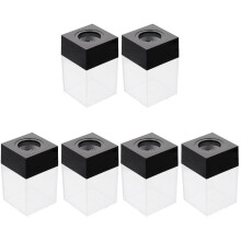 6 Pcs Magnetic Mount Paper Clip Storage Bucket Paperclip Holder Dispenser Container Desktop Large Clips Office