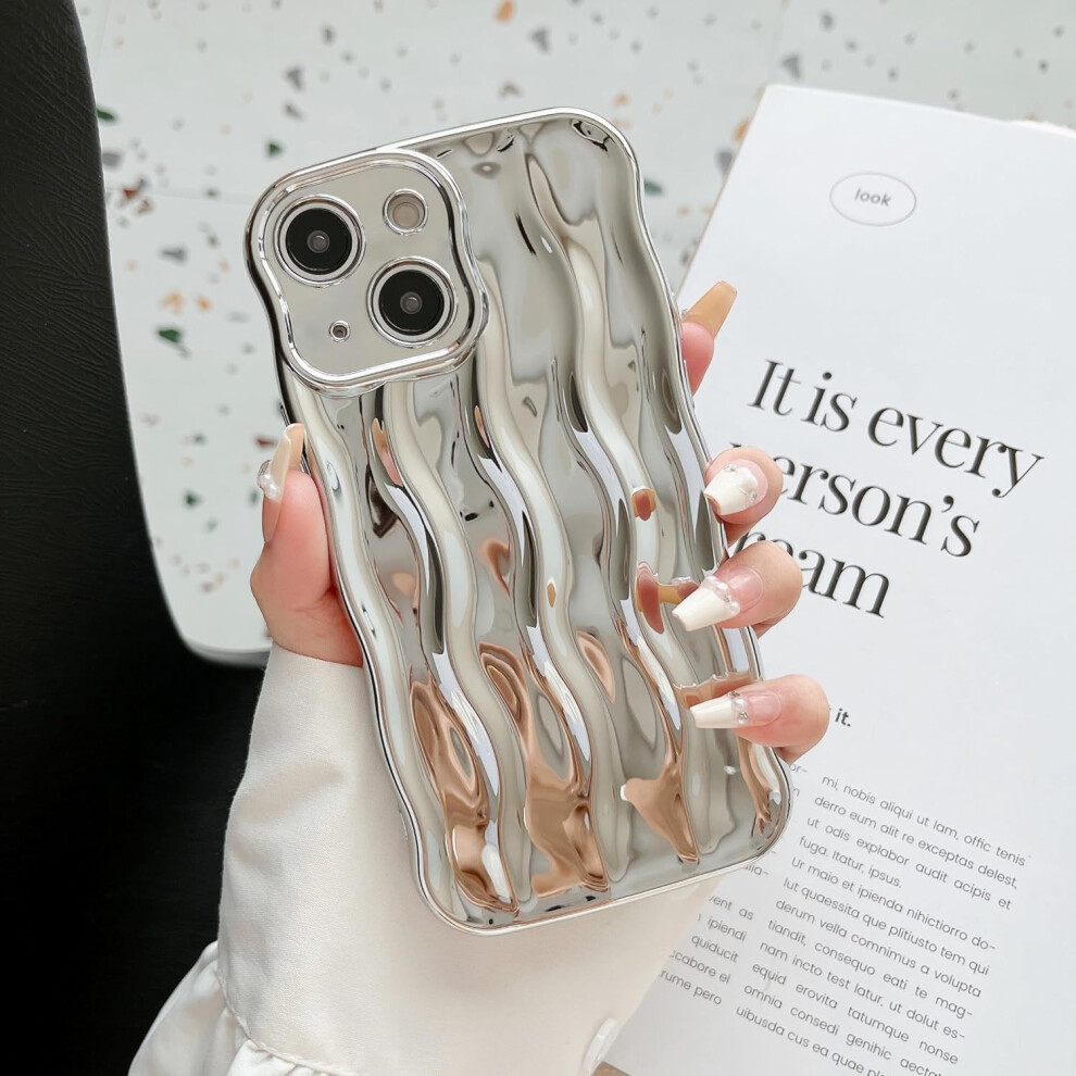 Xizyo Compatible With Iphone 15 Case 6.1 Inch Cute Wavy Curly Wave Aesthetic Water Ripple Soft Bumper Shockproof Silicone Protective Case For Women Black 9389440473461