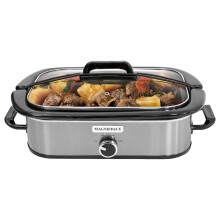 4-Quart Slow Cooker with Warm Setting, Dishwasher Safe Crock, Stainless Steel - Perfect for Family Dinners
