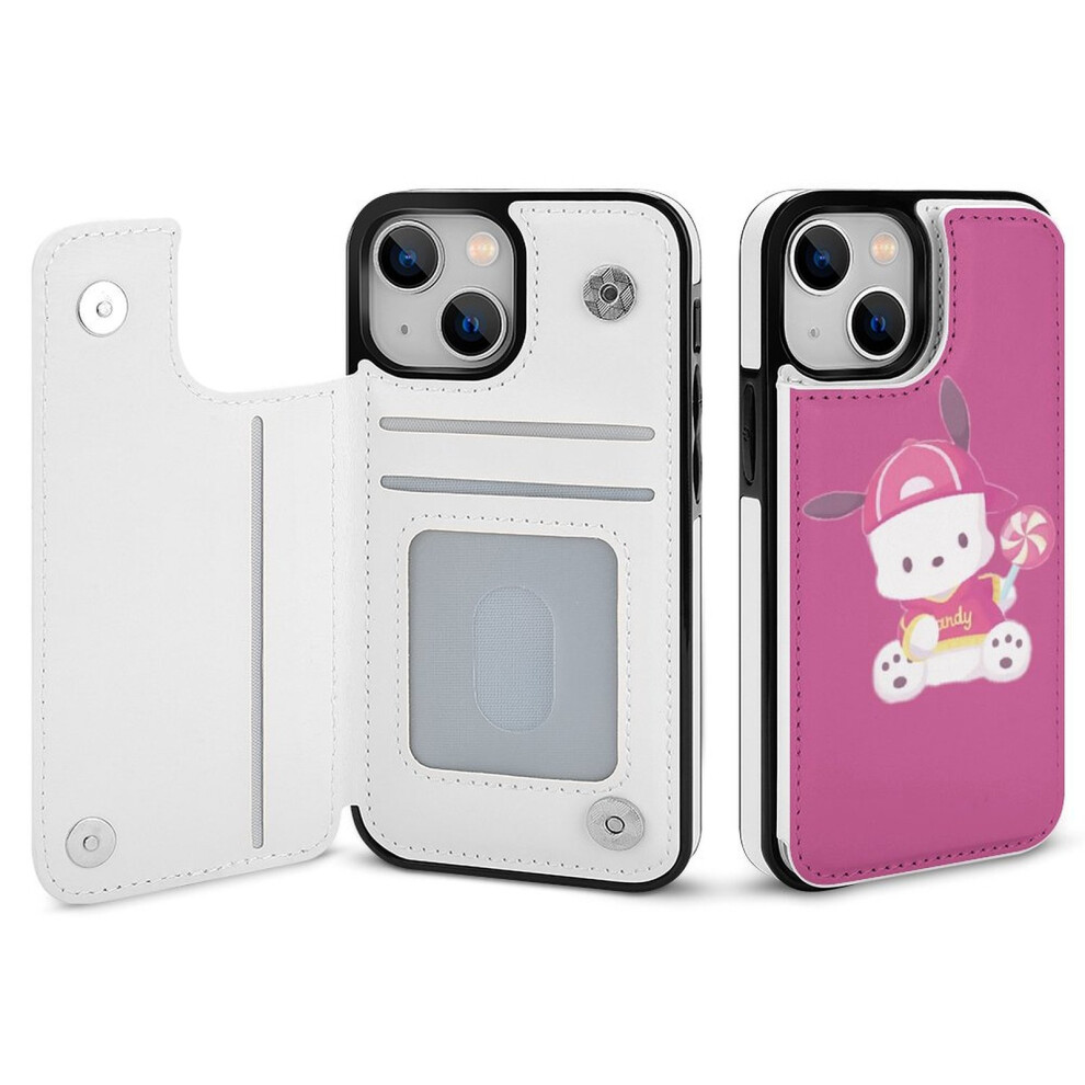 Pochacco Compatible Iphone 14 Wallet Case With Card Holder, Pu Leather Folio Case With Kickstand & Magnetic Clasp, Shockproof Cover For Women/Girls 9389440473614