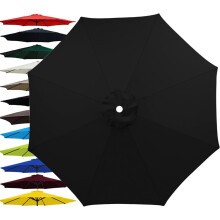 6.5ft 9ft 10ft Outdoor Patio Umbrella Replacement Canopy, 6/8 Ribs UV Protective Fabric Cover – Canopy Only, compatible with standard poles