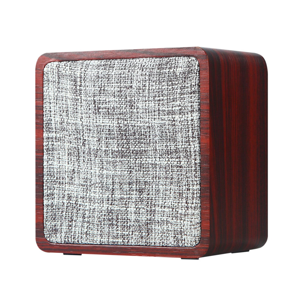 Paveos Wooden Cloth Mini Bluetooth Speaker, Portable Outdoor Audio With Aux/Tf, Classic Design, – Compatible With Bluetooth Devices Red 9389440831469