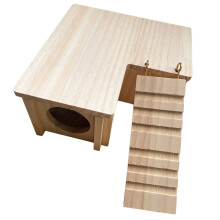 1 Set of Hamster Hideout Rat Wooden Hut Guinea Pig Hideout Hamster Wood House Rat Hide Toy