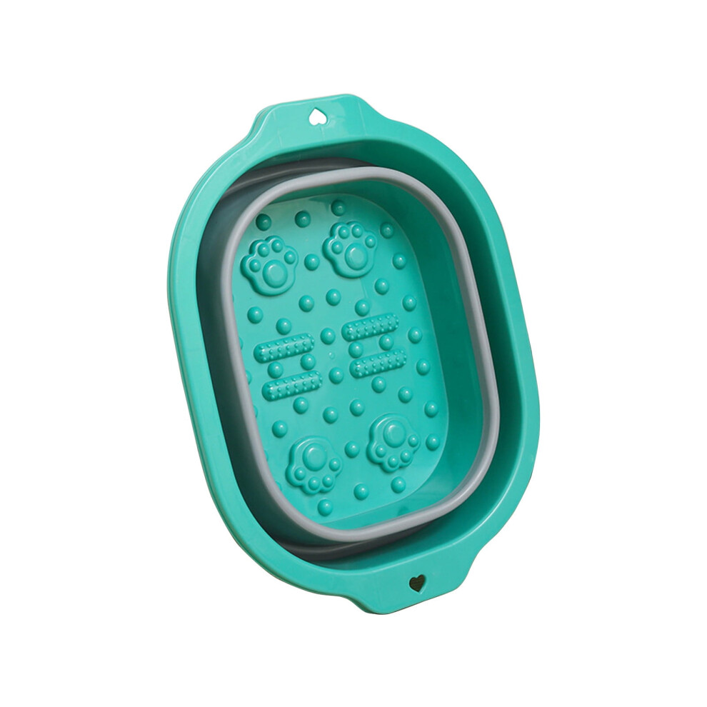 Green Foldable Foot Soaker Bucket, Portable Wash Basin Tub For Travel, Outdoor, Cleaning Â Multifunctional Dishpan & Washing Bin