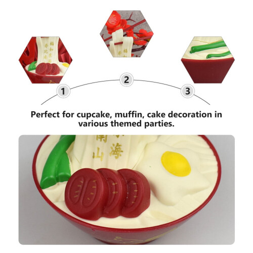Chinese Noodles Cupcake Figurines (2pcs) 1