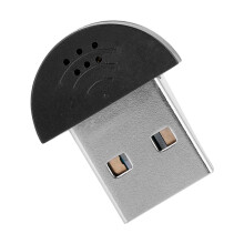 Tragbares USB Mini-Omnidirektionales Mikrofon für PC, Weiß/Schwarz