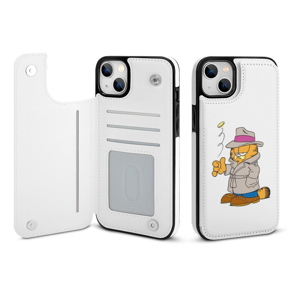 The Garfield Compatible With Iphone 14 Plus Wallet Case, Pu Leather Flip Folio With Card Holder, Kickstand & Double Magnetic Clasp, Shockproof Cover 9389440643161
