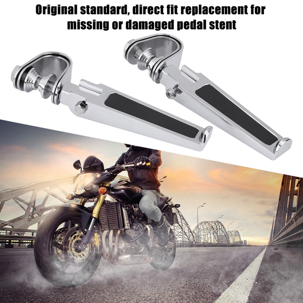Durable Alloy Motorcycle Foot Pegs W/ Engine Guard Clamps 1"-1.25 4661382780520