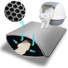 Cat Litter Mat for Litter Box, Multiple Sizes, Non-Slip, Easy to Clean gray 45*30