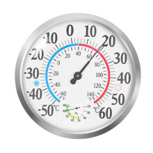 30CM Outdoor Thermometer with Numbers Indoor Home Decorative Wall Thermometer Hygrometer Garden Weather Station