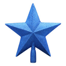 Under $10 Five Pointed Star Tree Topper, Blue – Festive Christmas Decoration compatible with classic trees