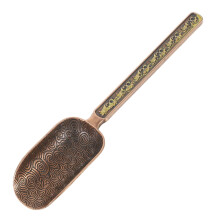 Vintage Copper Tea Scoop for Loose Leaf Tea and Coffee Beans, Easy Clean, Compact Storage