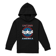 (7-8 Years, Athletic Heather) Captain America Childrens/Kids Badge Heather Pull Over Hoodie