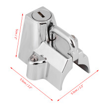 Universal Stainless Steel Helmet Lock Hook with 2 Keys for Bikes