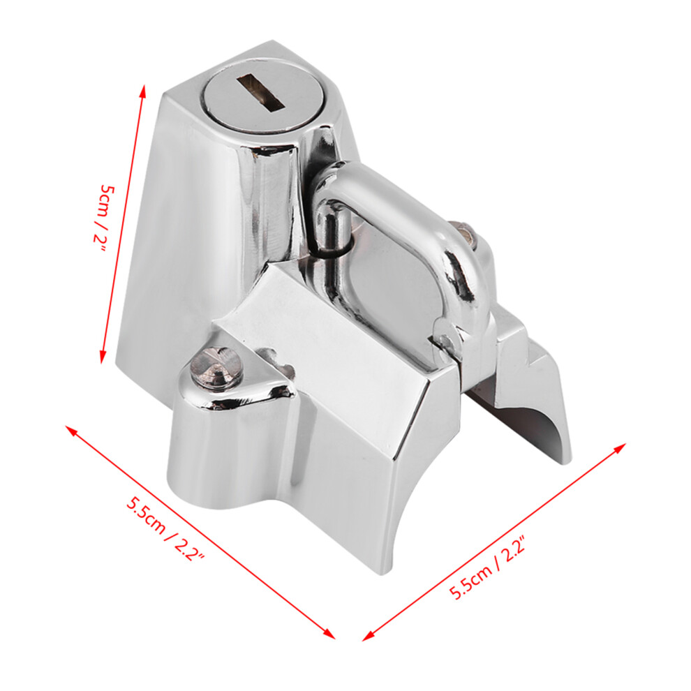 Universal Stainless Steel Helmet Lock Hook With 2 Keys For Bikes 6901382781010