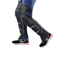 Motorcycle Knee Pads Windproof PU Leather OverKnee Winter Leg Warmers with Plush Lining