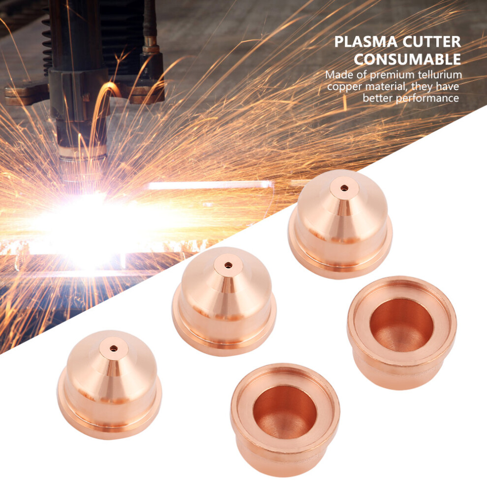 5Pcs Plasma Cutter Tips For Max125 Torch Nozzle 420169 Consumables Pack 8031382781685