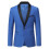 (L,Blue)Mens Business Slim Fit Wedding Party Blazer 1